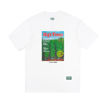 POT MEETS POP X HIGH TIMES MAGAZINE - GROWN GRASS TEE WHITE