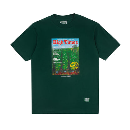 POT MEETS POP X HIGH TIMES MAGAZINE - GROWN GRASS TEE GREEN