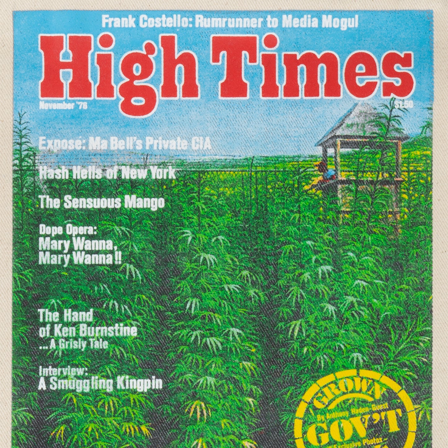 POT MEETS POP X HIGH TIMES MAGAZINE - GROWN GRASS TOTEBAG