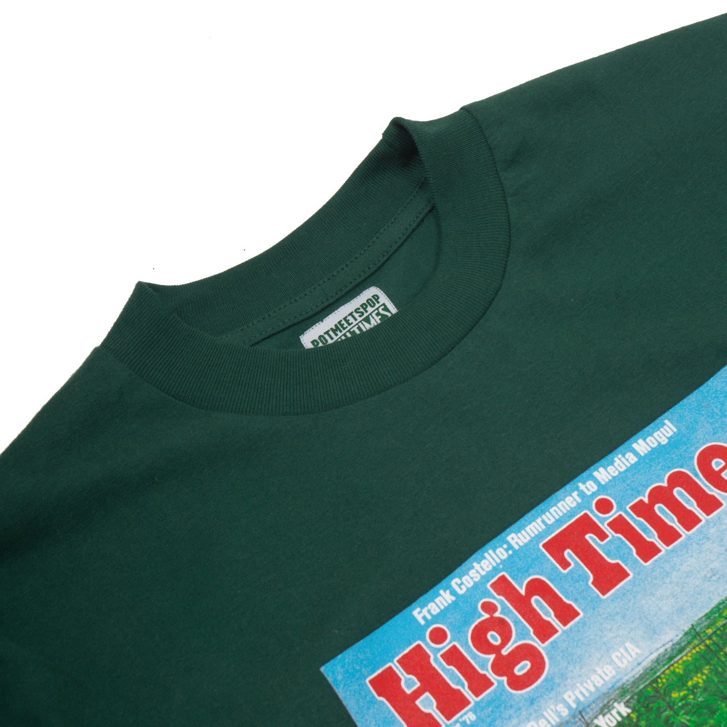 POT MEETS POP X HIGH TIMES MAGAZINE - GROWN GRASS TEE GREEN