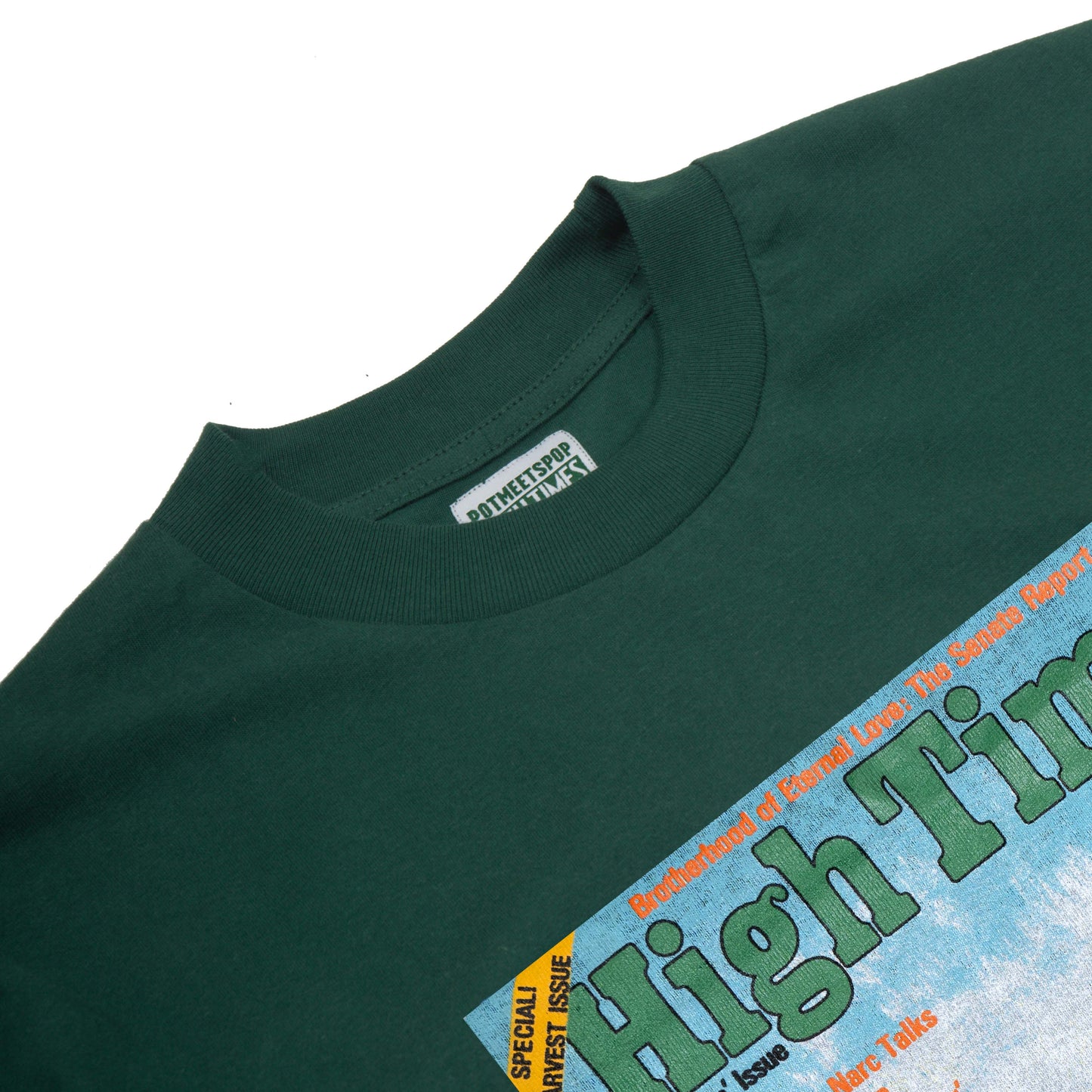 POT MEETS POP X HIGH TIMES MAGAZINE - TRANS-MARIJUANA TEE GREEN