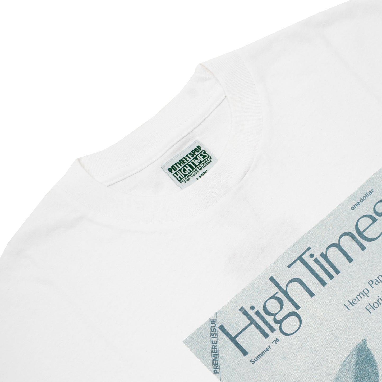 POT MEETS POP X HIGH TIMES MAGAZINE - PREMIERE ISSUE TEE WHITE