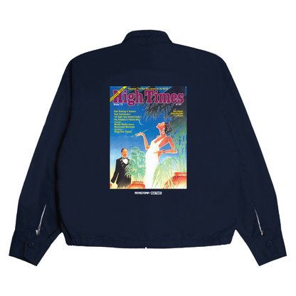 POT MEETS POP X HIGH TIMES - DON PEYOTE SOUVENIR JACKET NAVY