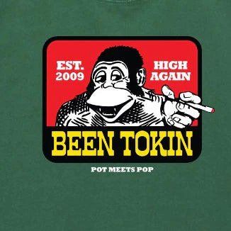 BEEN TOKIN TEE GREEN FW`24