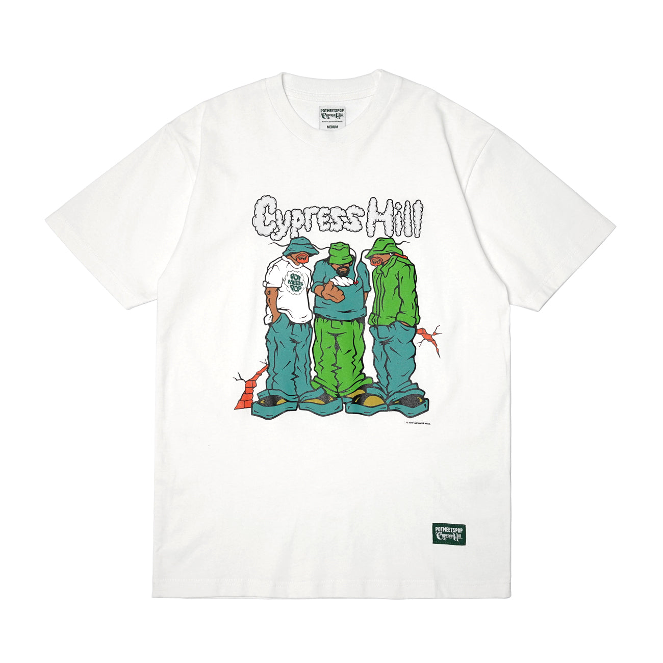 POT MEETS POP X CYPRESS HILL - BLUNTED TEE WHITE