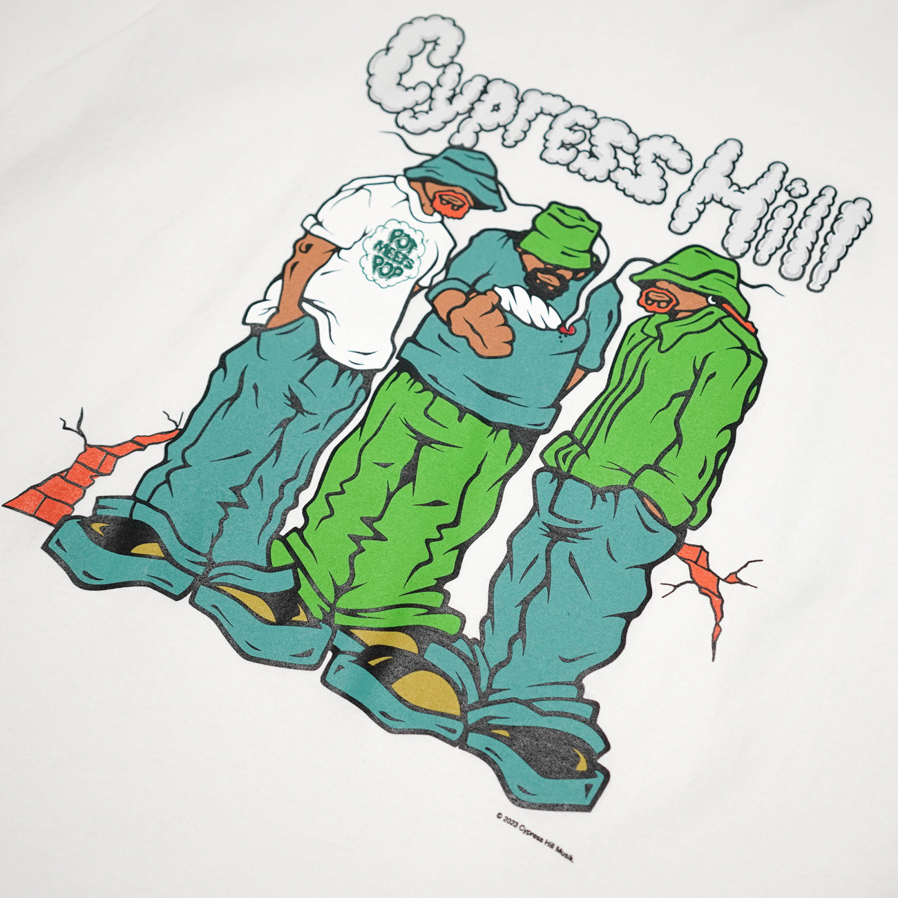 POT MEETS POP X CYPRESS HILL - BLUNTED TEE WHITE