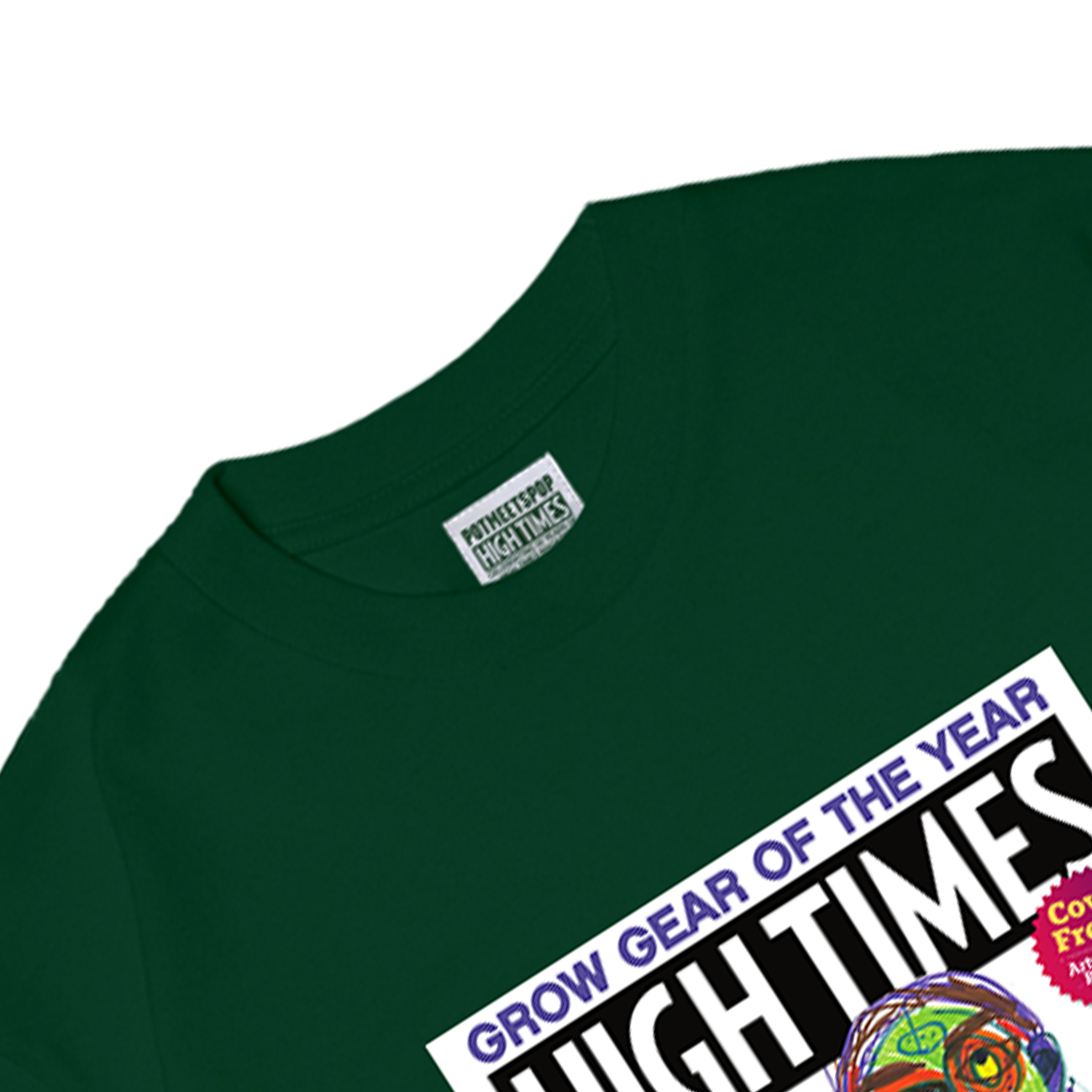 POT MEETS POP X HIGH TIMES MAGAZINE - COVER FREAK - RICHARD PRINCE TEE GREEN