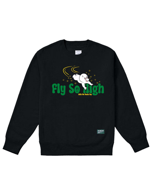 FLY SO HIGH CREWNECK BLACK FW`24