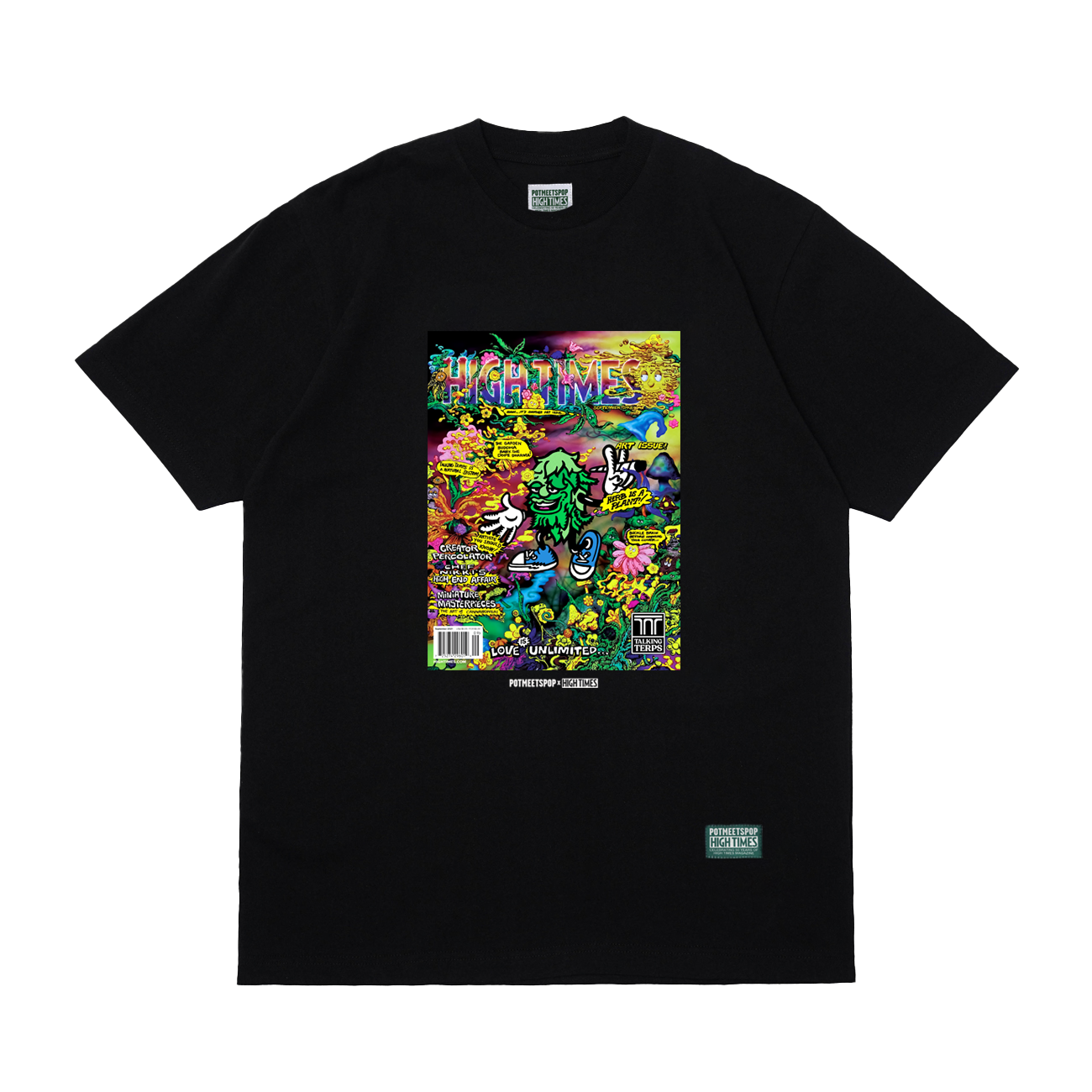 POT MEETS POP X HIGH TIMES MAGAZINE - HERB IS A PLANT TEE BLACK