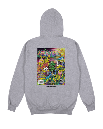 POT MEETS POP X HIGH TIMES MAGAZINE - HERB IS A PLANT HOODIE GREY