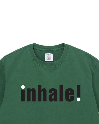 INHALE TEE GREEN FW`24