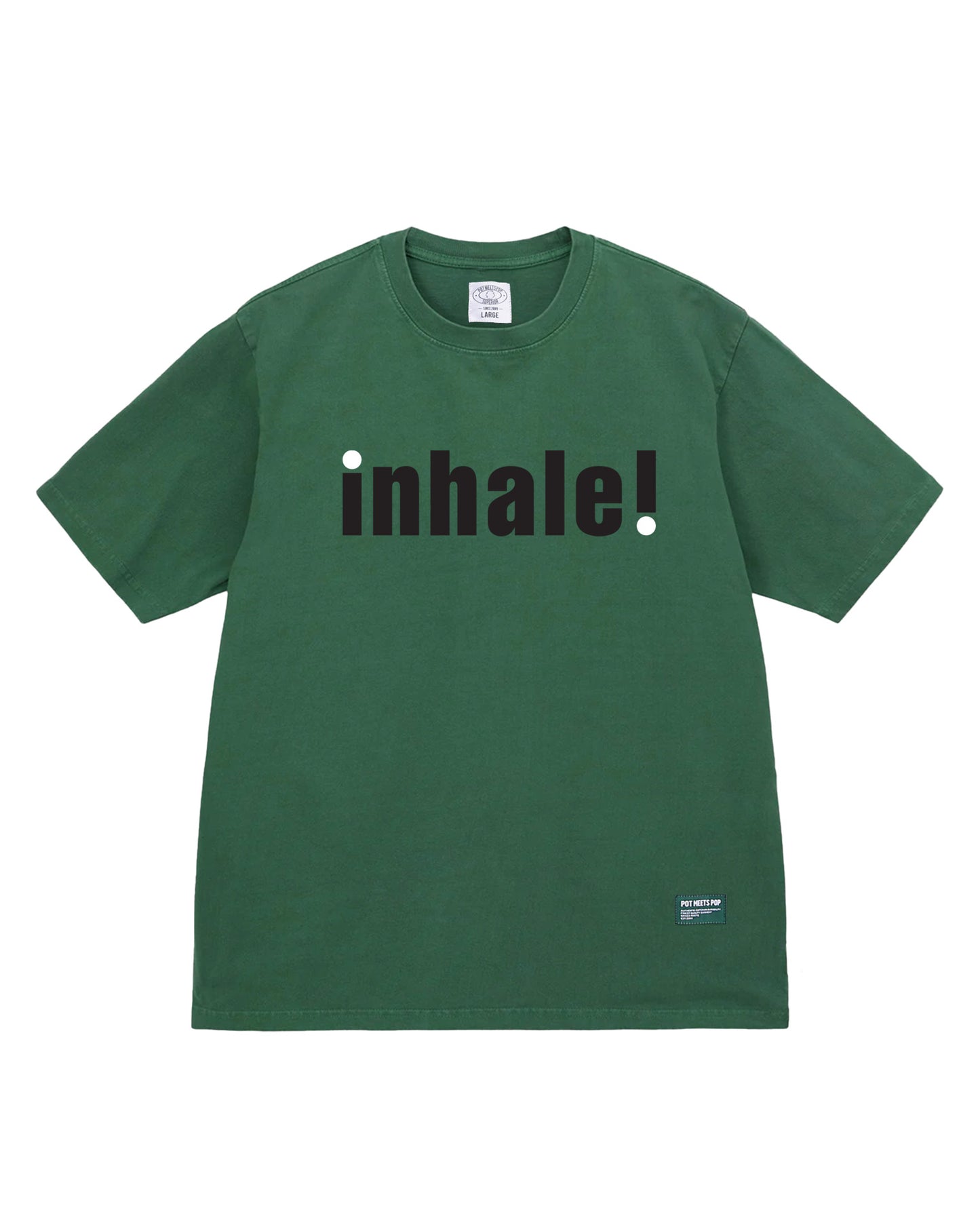 INHALE TEE GREEN FW`24