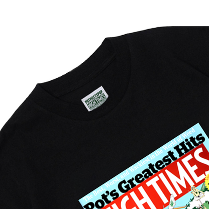 POT MEETS POP X HIGH TIMES MAGAZINE - POT'S GREATEST HITS TEE BLACK