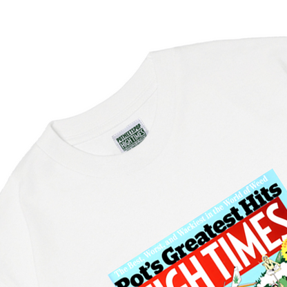 POT MEETS POP X HIGH TIMES MAGAZINE - POT'S GREATEST HITS TEE WHITE