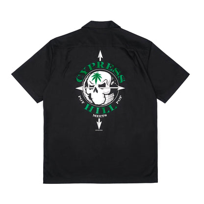 POT MEETS POP X CYPRESS HILL - SKULL & COMPASS WORK SHIRT