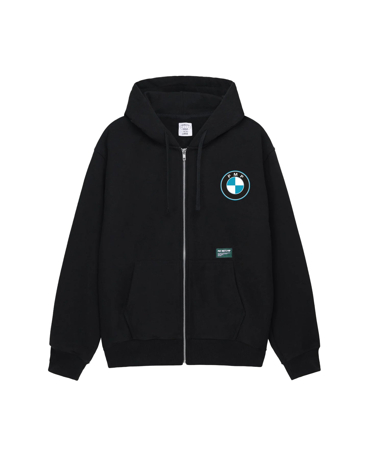 THC ZIP HOODIE BLACK FW`24