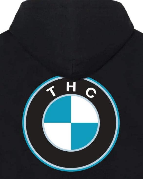 THC ZIP HOODIE BLACK FW`24