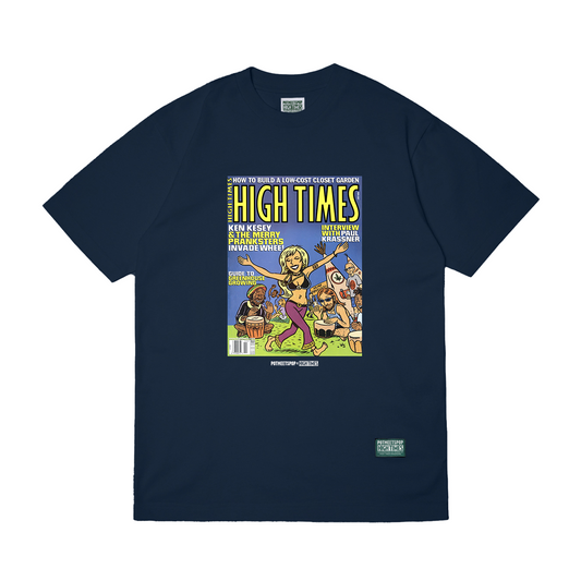 POT MEETS POP X HIGH TIMES MAGAZINE - WORLD HEMP EXPLOSION TEE NAVY