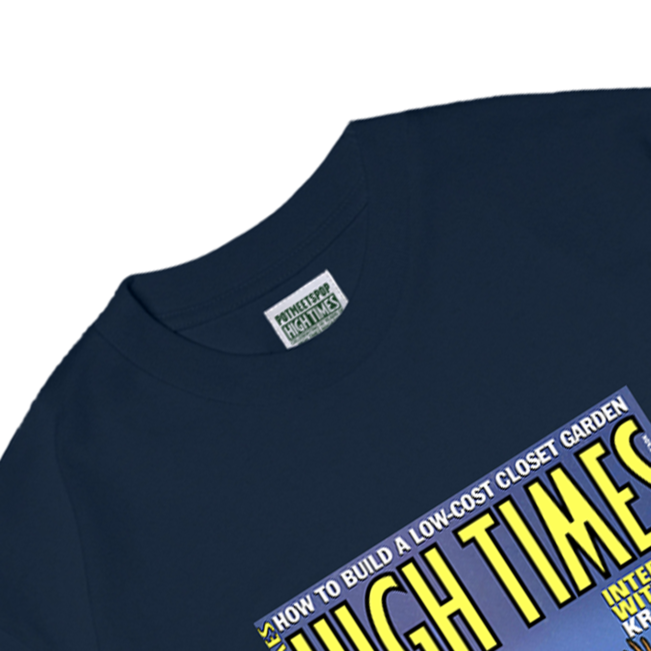 POT MEETS POP X HIGH TIMES MAGAZINE - WORLD HEMP EXPLOSION TEE NAVY