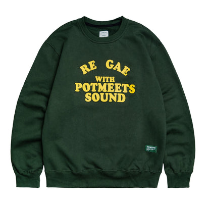 POTMEETSSOUND CREWNECK GREEN FW'23