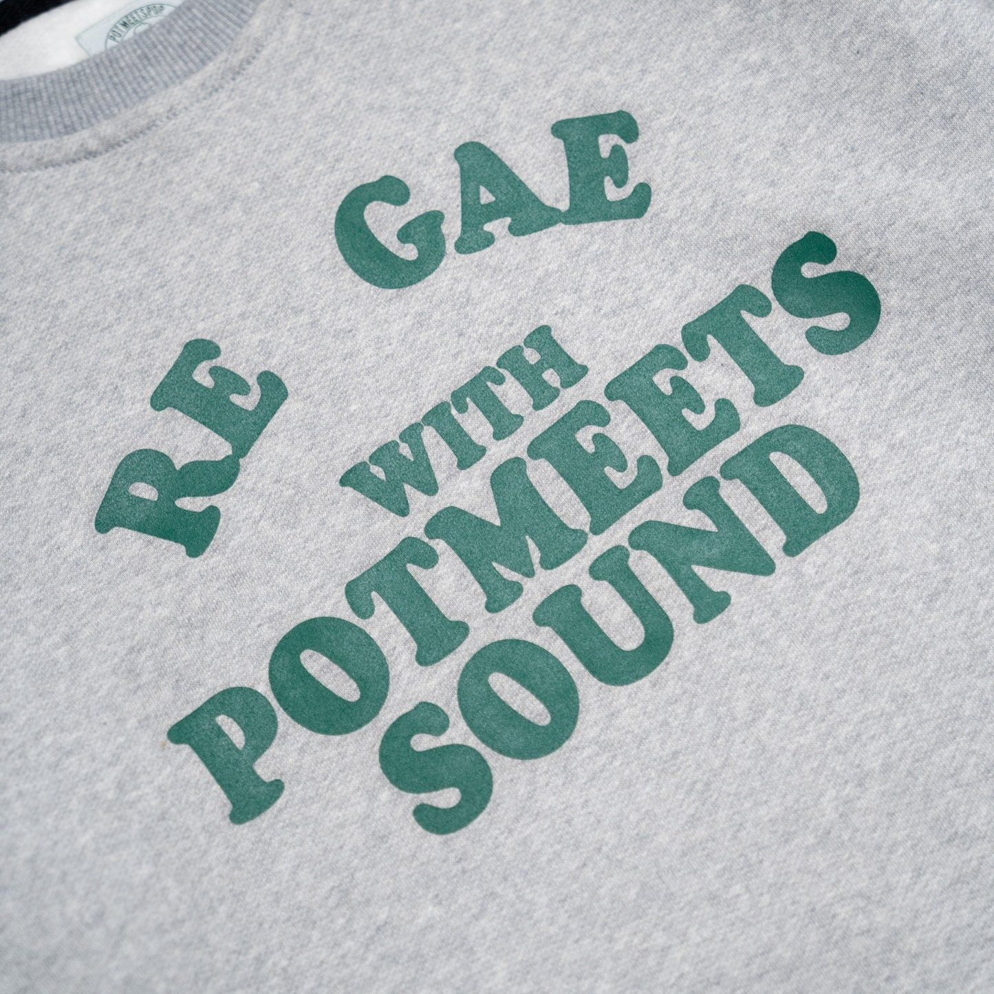 POTMEETSSOUND CREWNECK HEATHER GREY FW'23