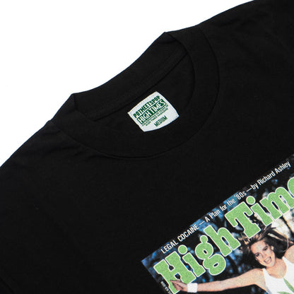 POT MEETS POP X HIGH TIMES MAGAZINE - GRASS & RUNNING TEE BLACK